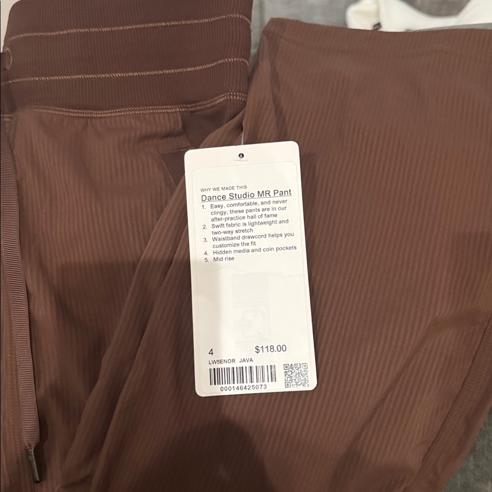 Lululemon mid rise dance studio pants Java NWT - image 3